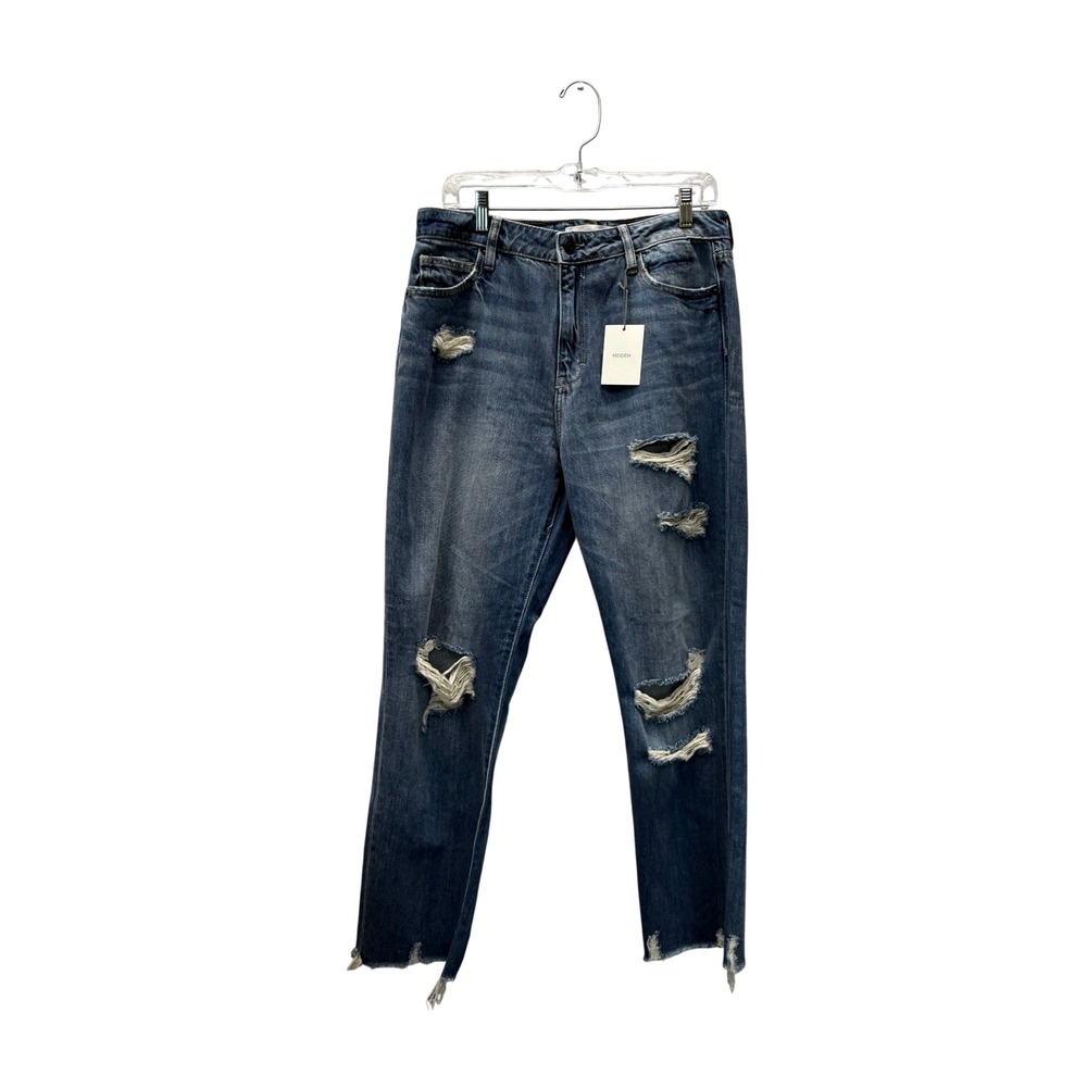 HIDDEN Jeans Women's Size 12 Light Wash Blue New Distressed Slim Fit